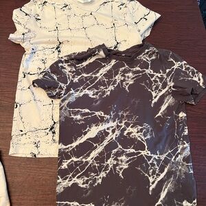 H&M Kids Short Sleeve Tees - Black and White Marble